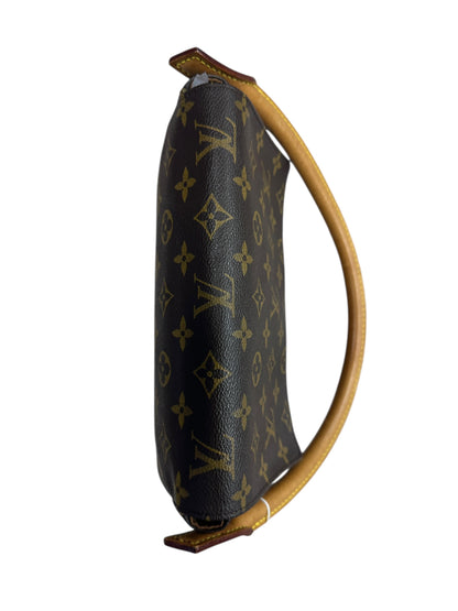 LOUIS VUITTON Monogram Looping PM Shoulder Bag Brown Gold Hardware LO2270