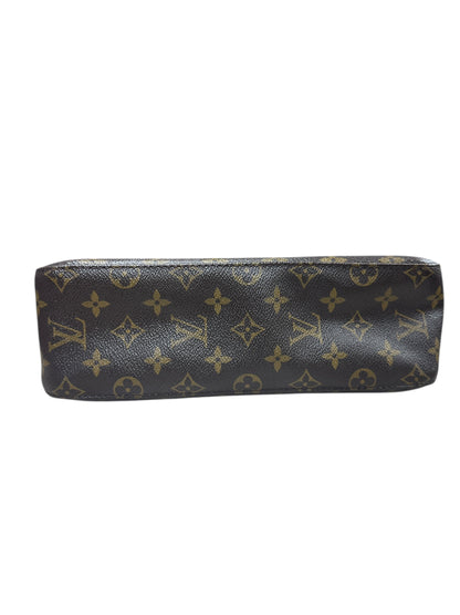 LOUIS VUITTON Monogram Mini Looping Shoulder Bag Brown Gold Hardware LO2276