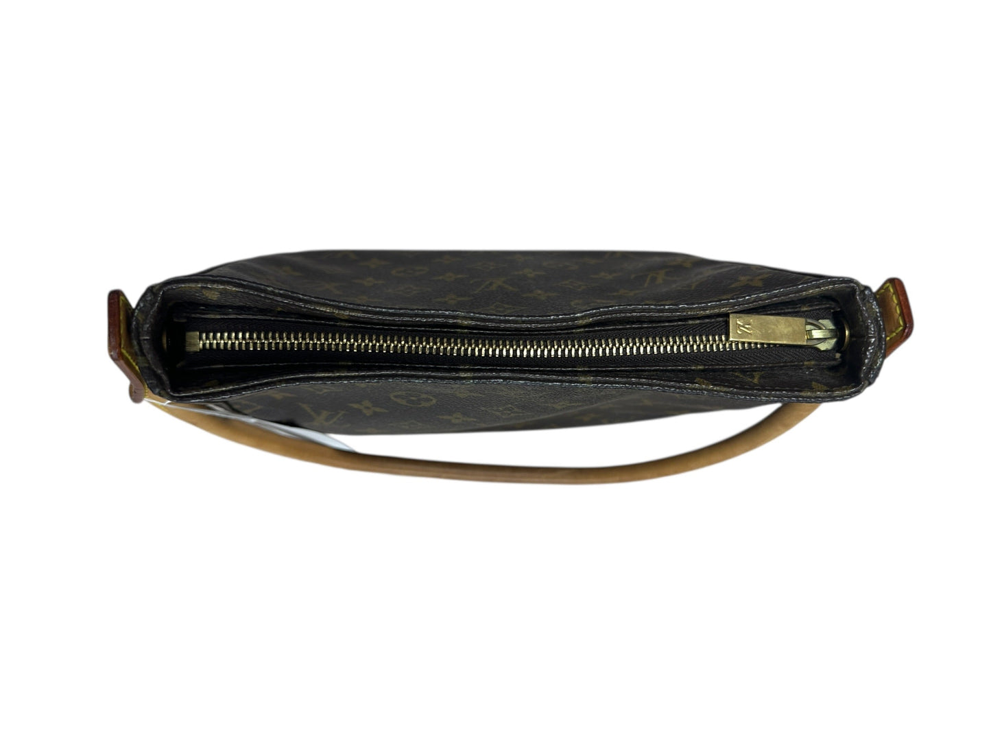 LOUIS VUITTON Monogram Looping MM Shoulder Bag Brown Gold Hardware LO2290