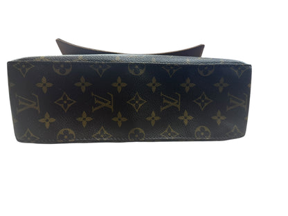 LOUIS VUITTON Monogram Mini Looping Shoulder Bag Brown Gold Hardware LO2299