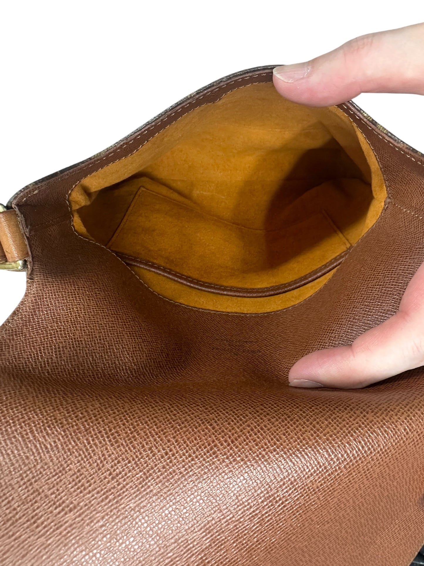 LOUIS VUITTON Monogram Musette Tango Shoulder Bag Brown Gold Hardware LO2278