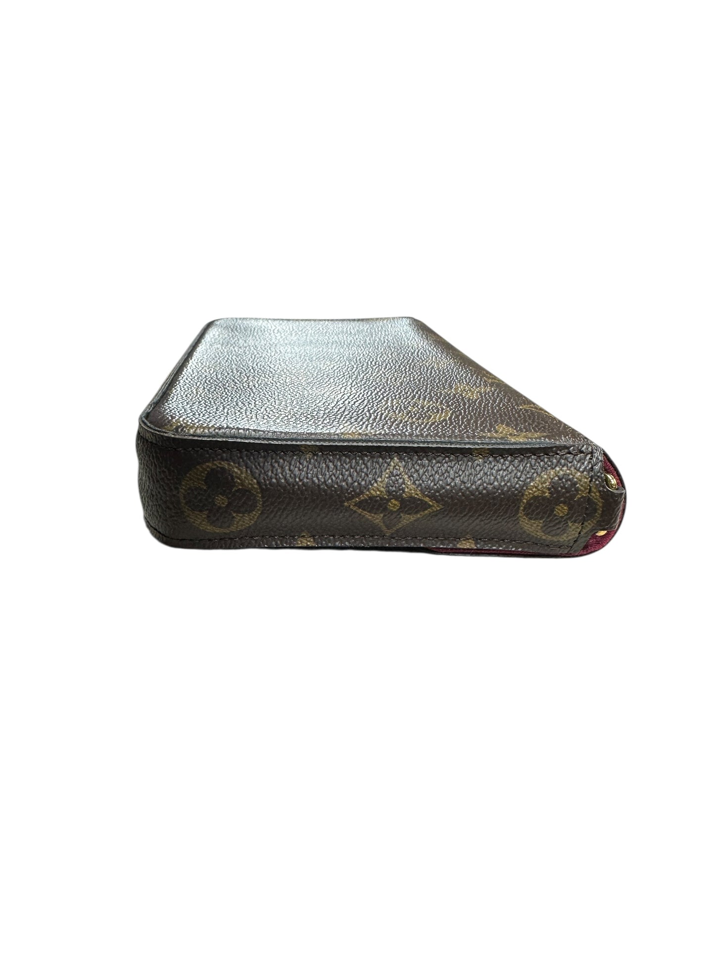 LOUIS VUITTON Monogram Zippy Wallet Brown Gold Hardware LO2268
