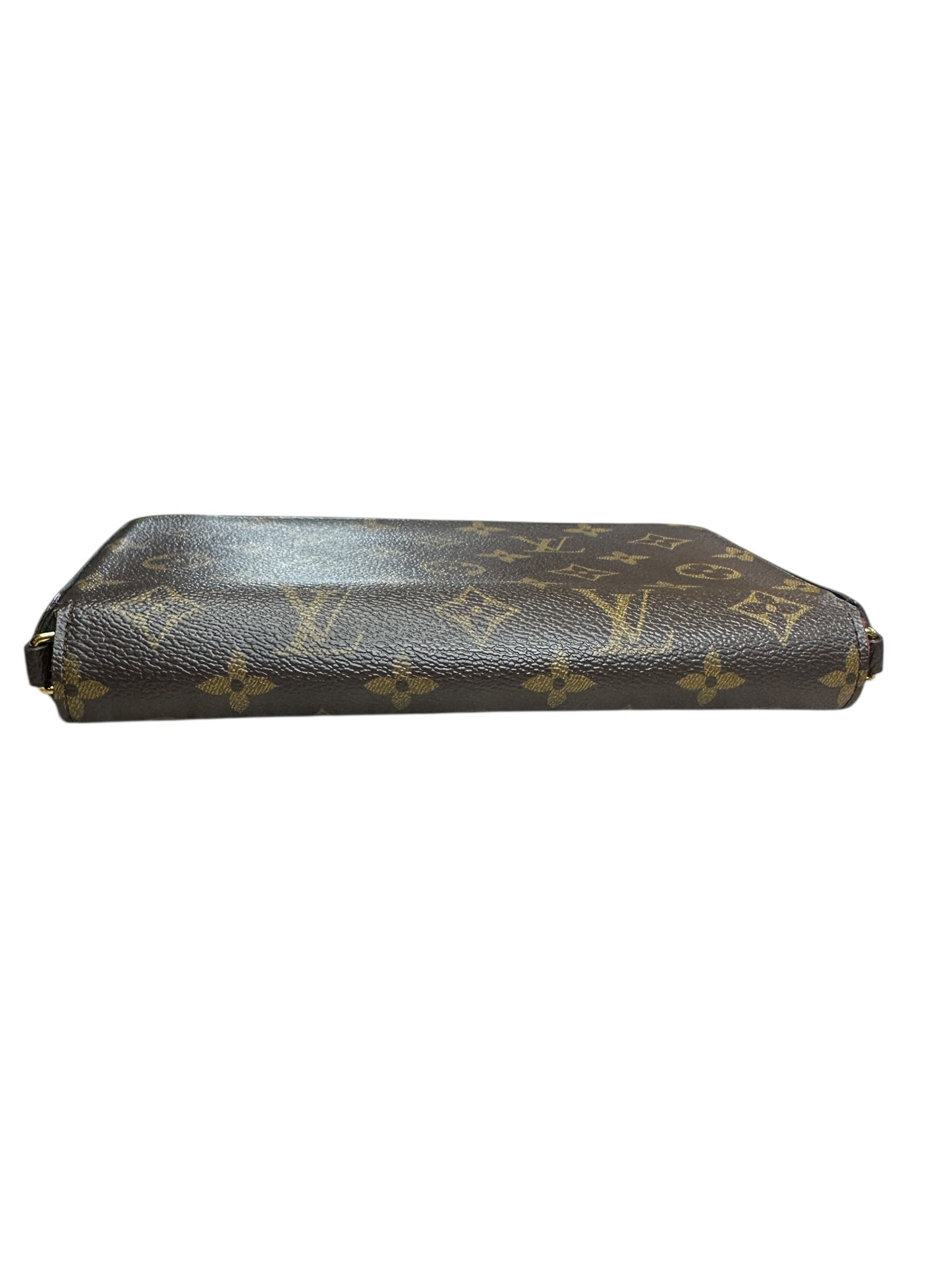 LOUIS VUITTON Monogram Zippy Wallet Brown Gold Hardware LO2268