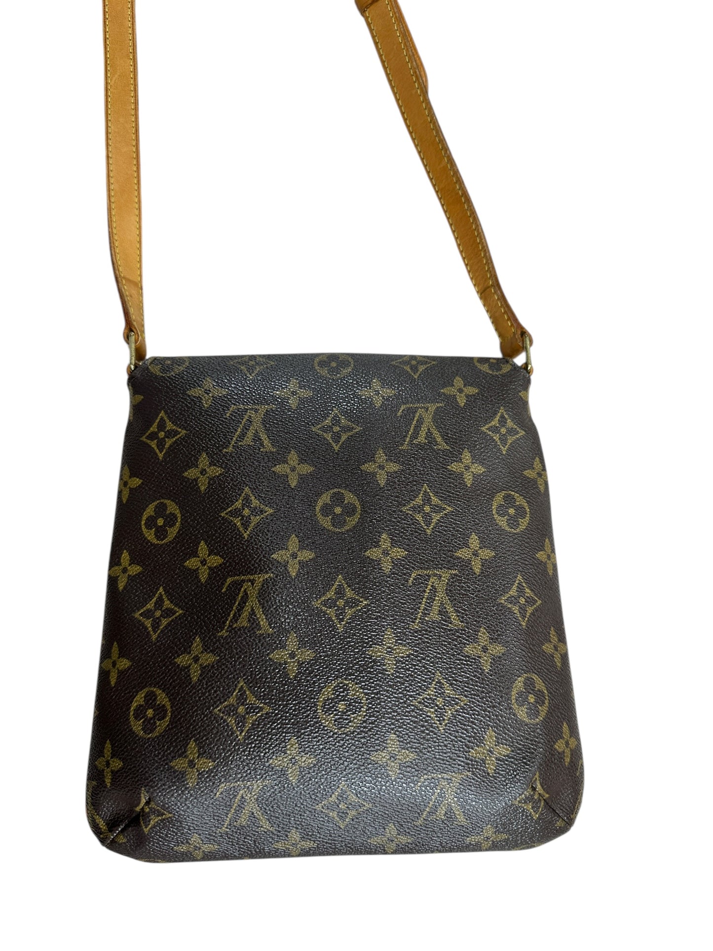 LOUIS VUITTON Monogram Musette Salsa Crossbody Bag Brown Gold Hardware LO2282