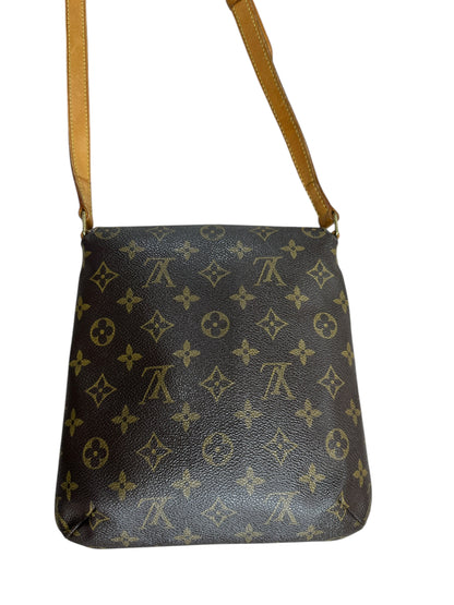 LOUIS VUITTON Monogram Musette Salsa Crossbody Bag Brown Gold Hardware LO2282
