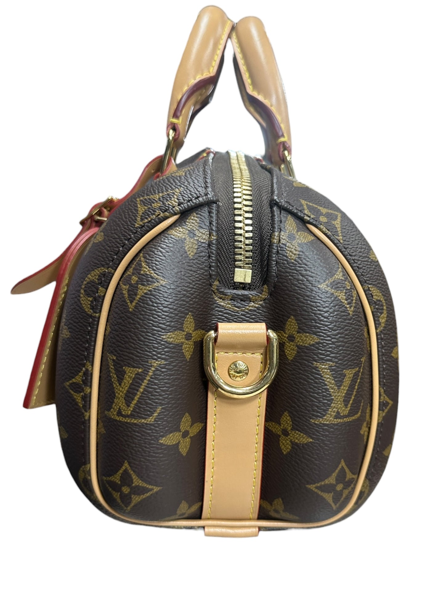 LOUIS VUITTON Monogram Theda PM Handbag Brown Gold Hardware LO2291
