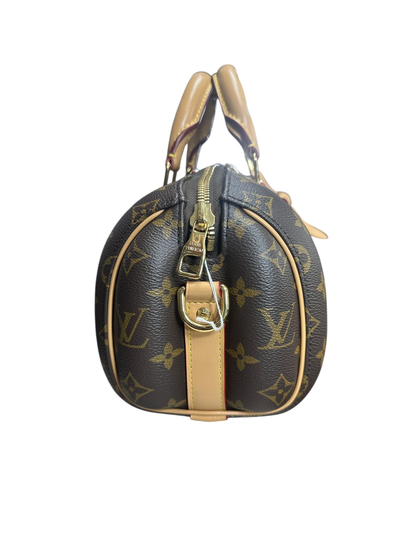 LOUIS VUITTON Monogram Theda PM Handbag Brown Gold Hardware LO2291