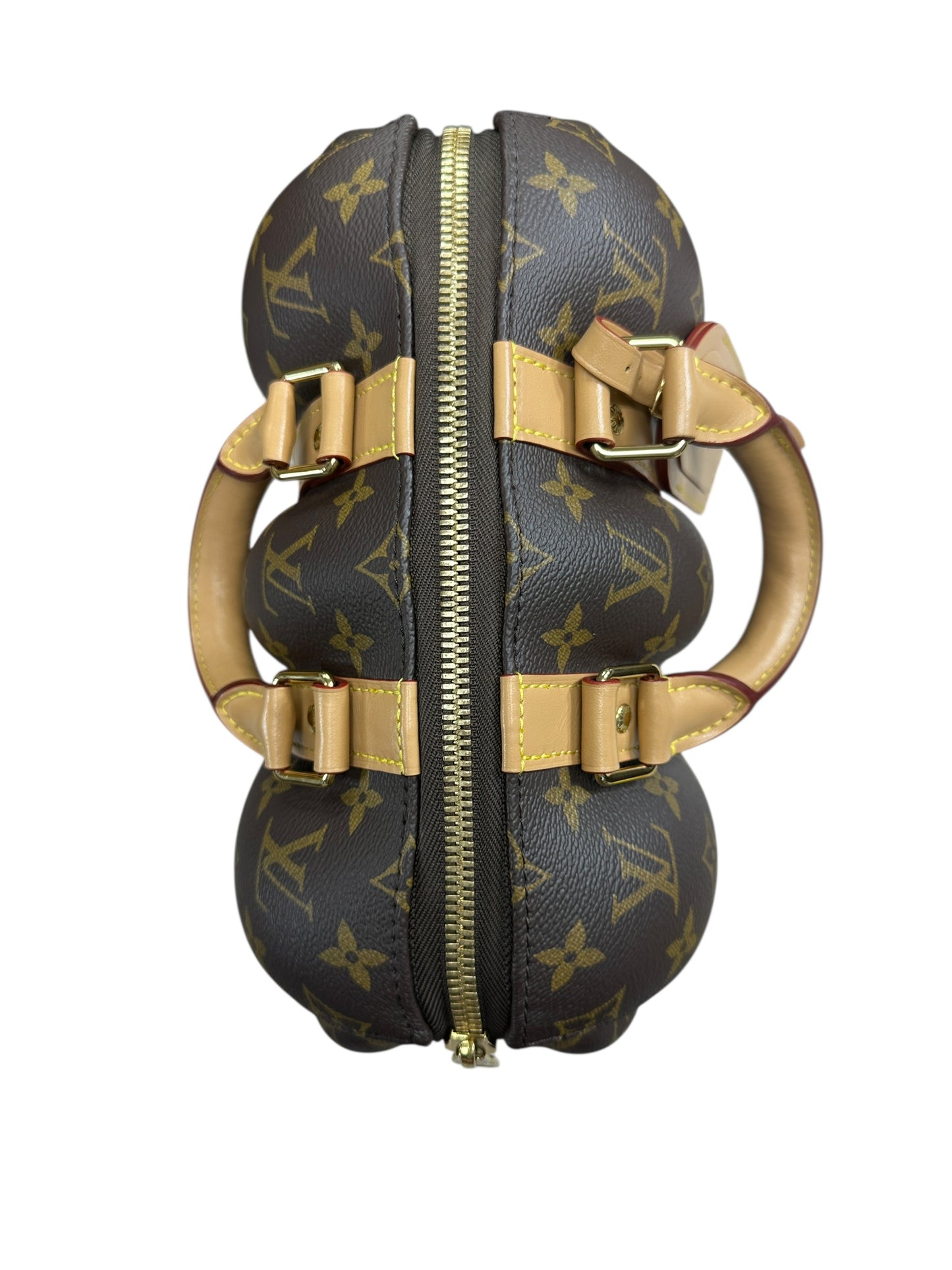 LOUIS VUITTON Monogram Theda PM Handbag Brown Gold Hardware LO2291