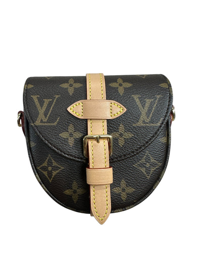 LOUIS VUITTON Monogram Boite Chapeau Souple PM Crossbody Bag Brown Gold Hardware LO2283