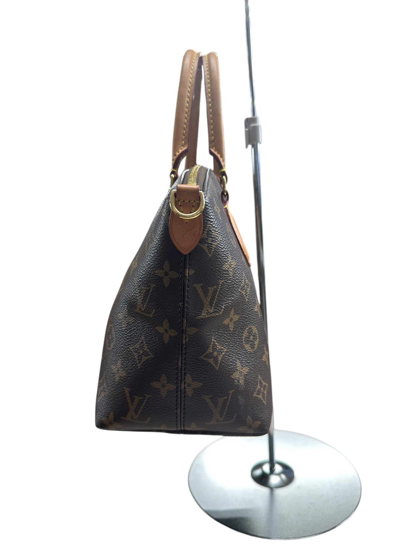 LOUIS VUITTON Monogram Lockit PM Handbag Brown Gold Hardware LO2274