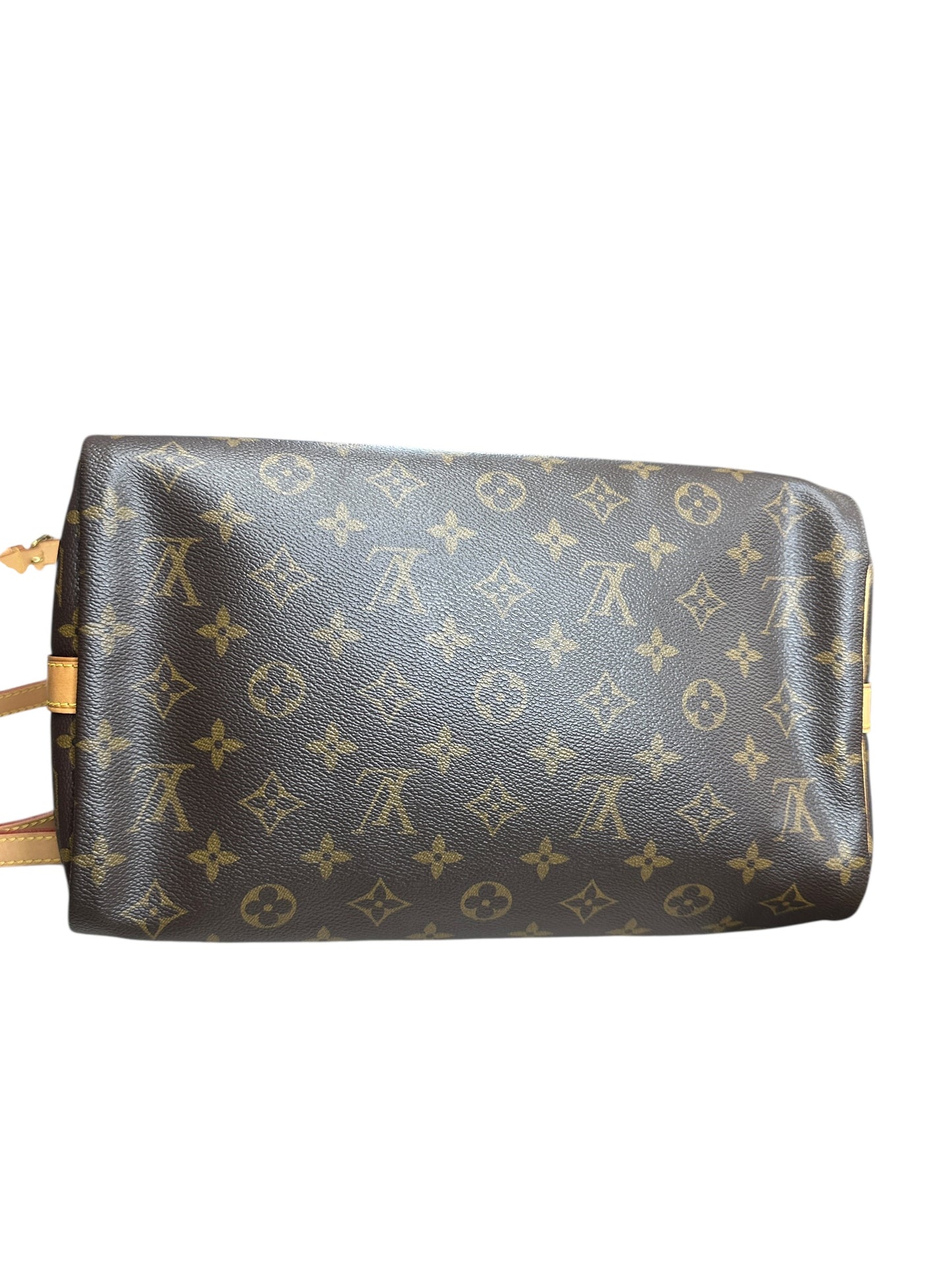 LOUIS VUITTON Monogram Speedy Bandouliere 30 Handbag Brown Gold Hardware LO2256