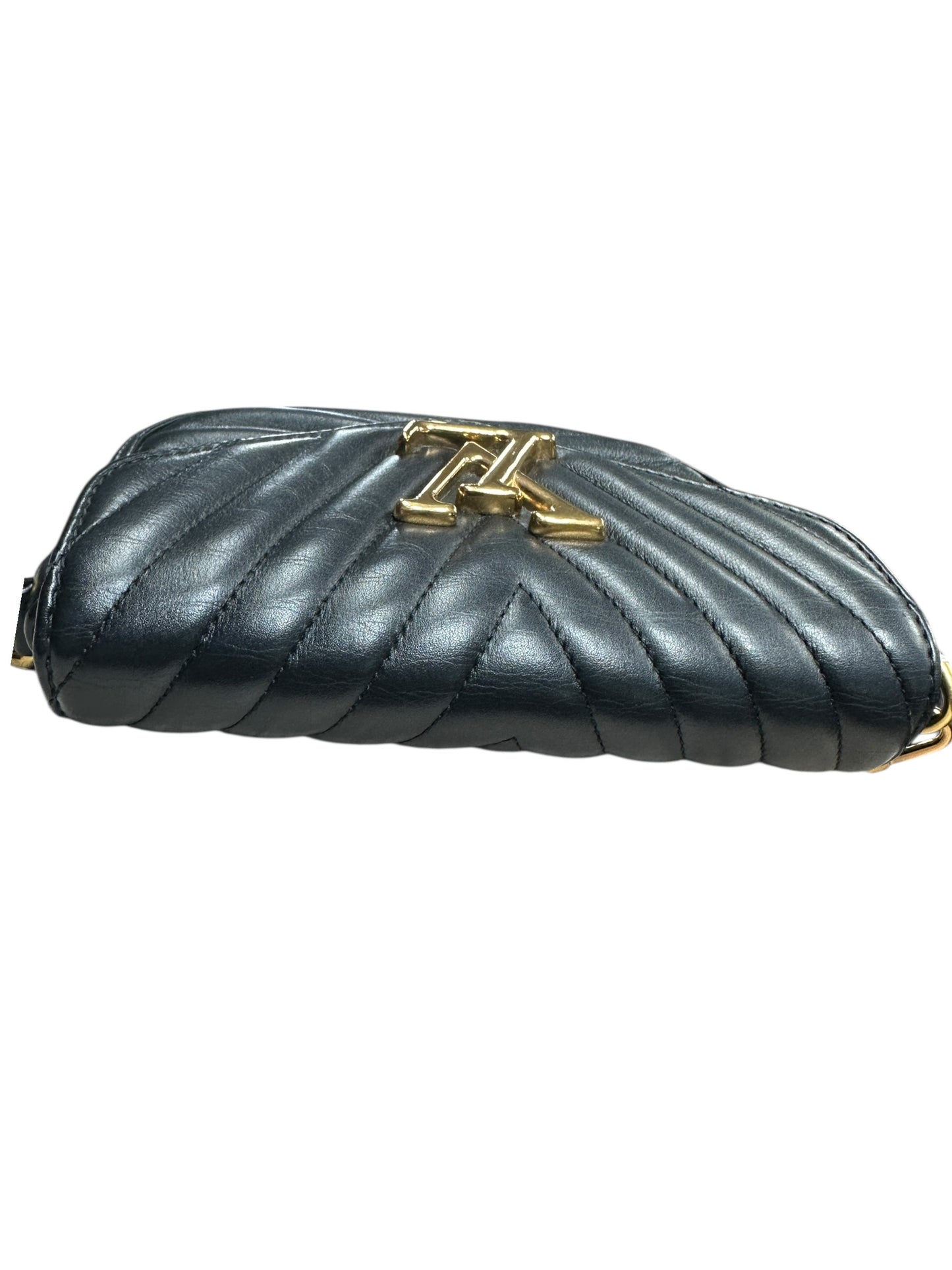 LOUIS VUITTON Quilted Leather New Wave Multi-Pochette Crossbody Bag Black Gold Hardware LO2246