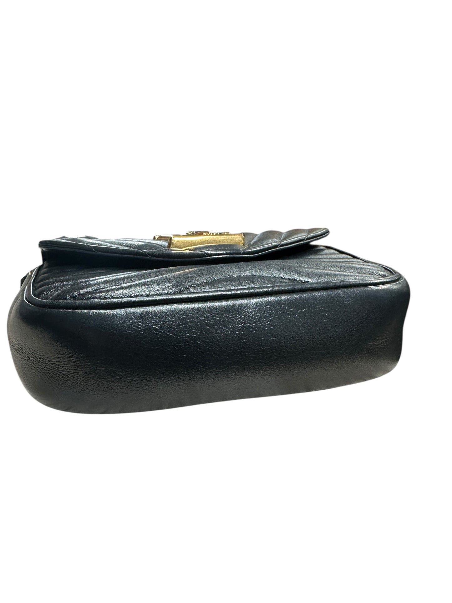 LOUIS VUITTON Quilted Leather New Wave Multi-Pochette Crossbody Bag Black Gold Hardware LO2246