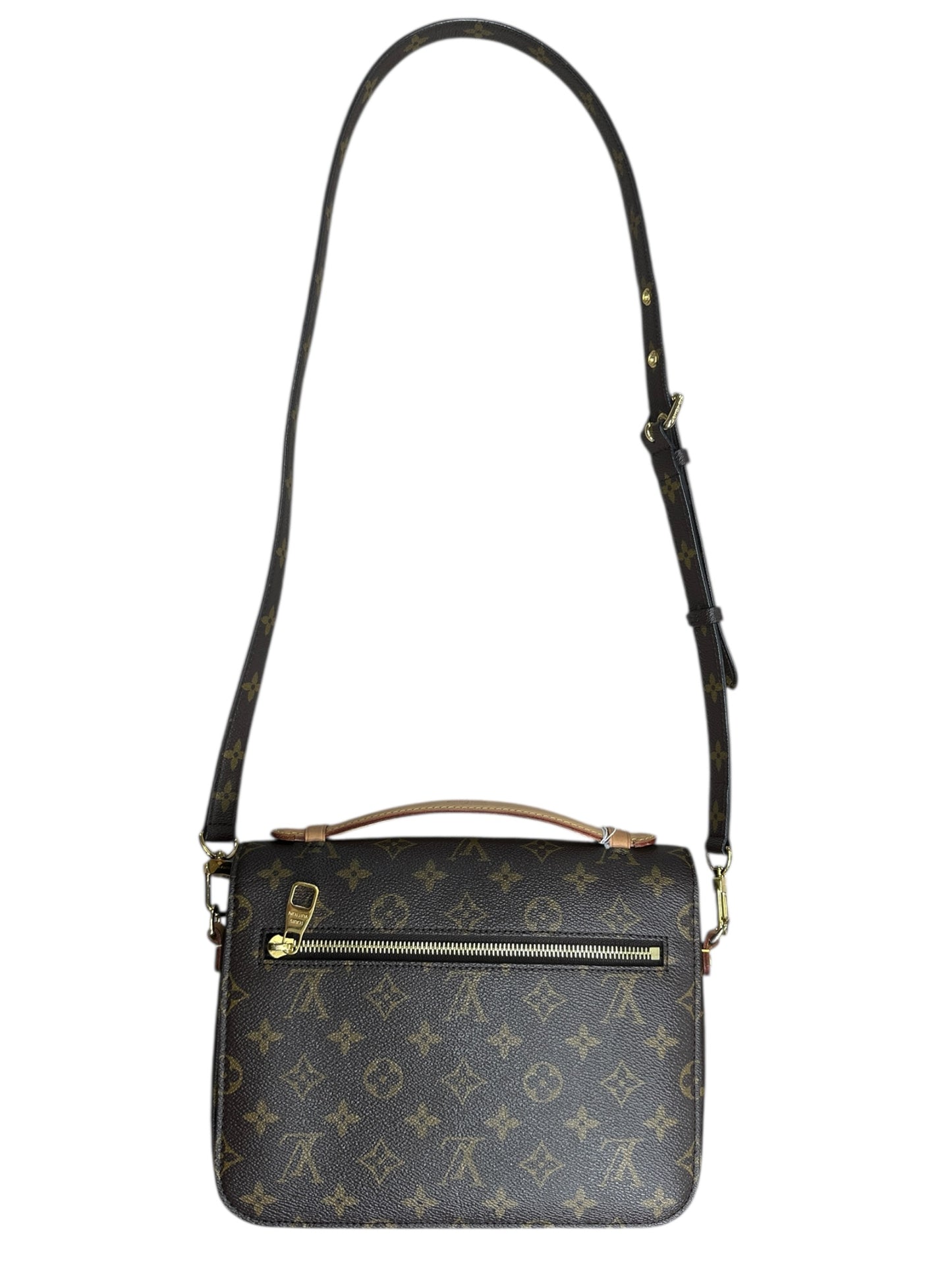 LOUIS VUITTON Monogram Pochette Metis Crossbody Bag Brown Gold Hardware LO2237