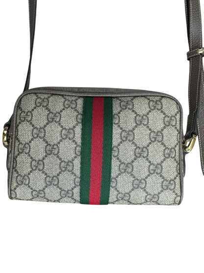 GUCCI GG Supreme Ophidia Crossbody Bag Beige/Brown Gold Hardware GU575