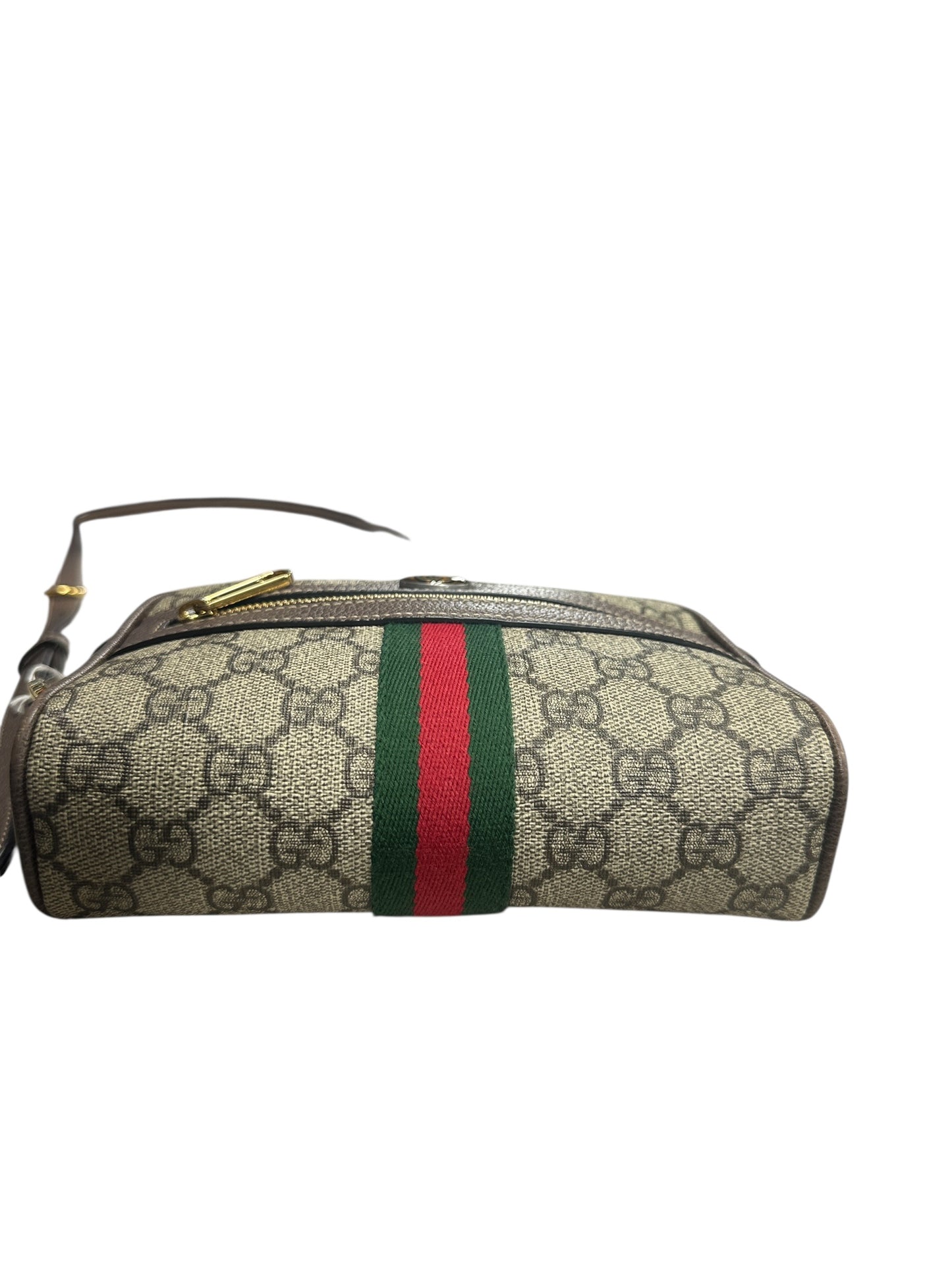 GUCCI GG Supreme Ophidia Crossbody Bag Beige/Brown Gold Hardware GU575