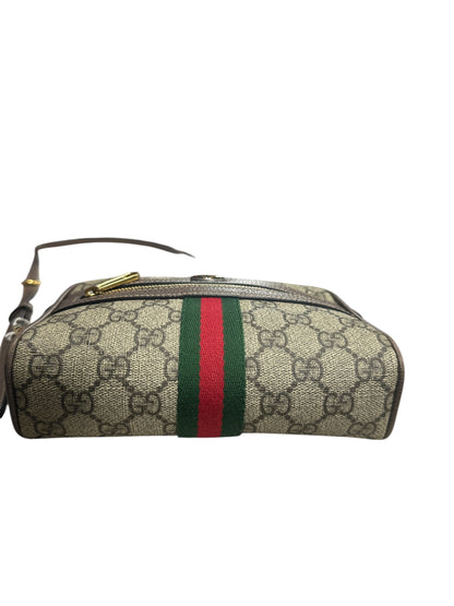 GUCCI GG Supreme Ophidia Crossbody Bag Beige/Brown Gold Hardware GU575