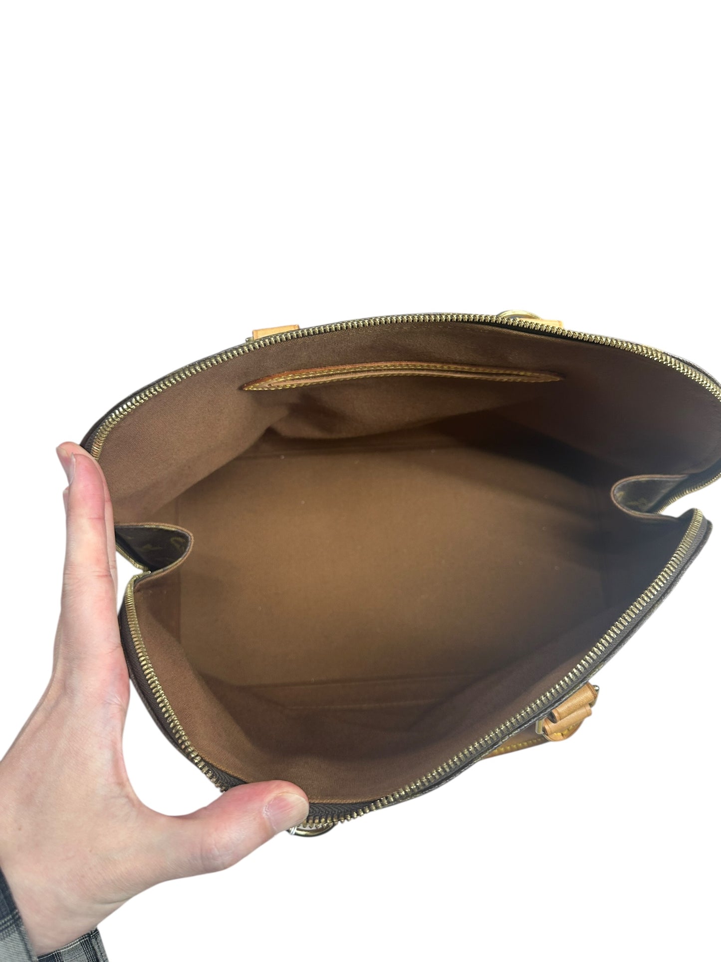 LOUIS VUITTON Monogram Alma PM Handbag Brown Gold Hardware LO2275