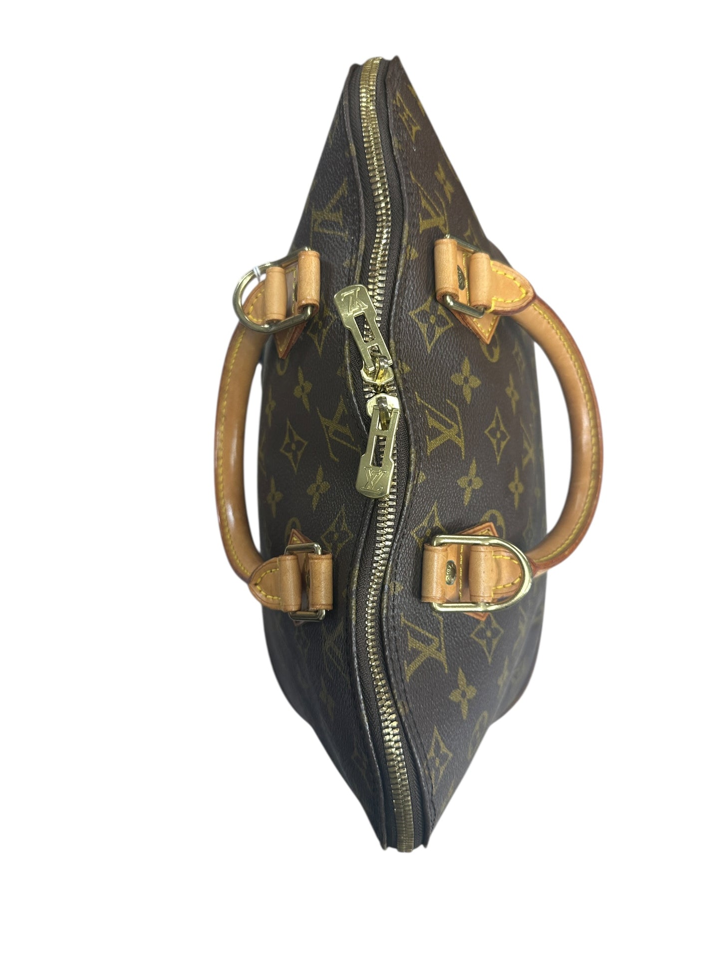 LOUIS VUITTON Monogram Alma PM Handbag Brown Gold Hardware LO2275