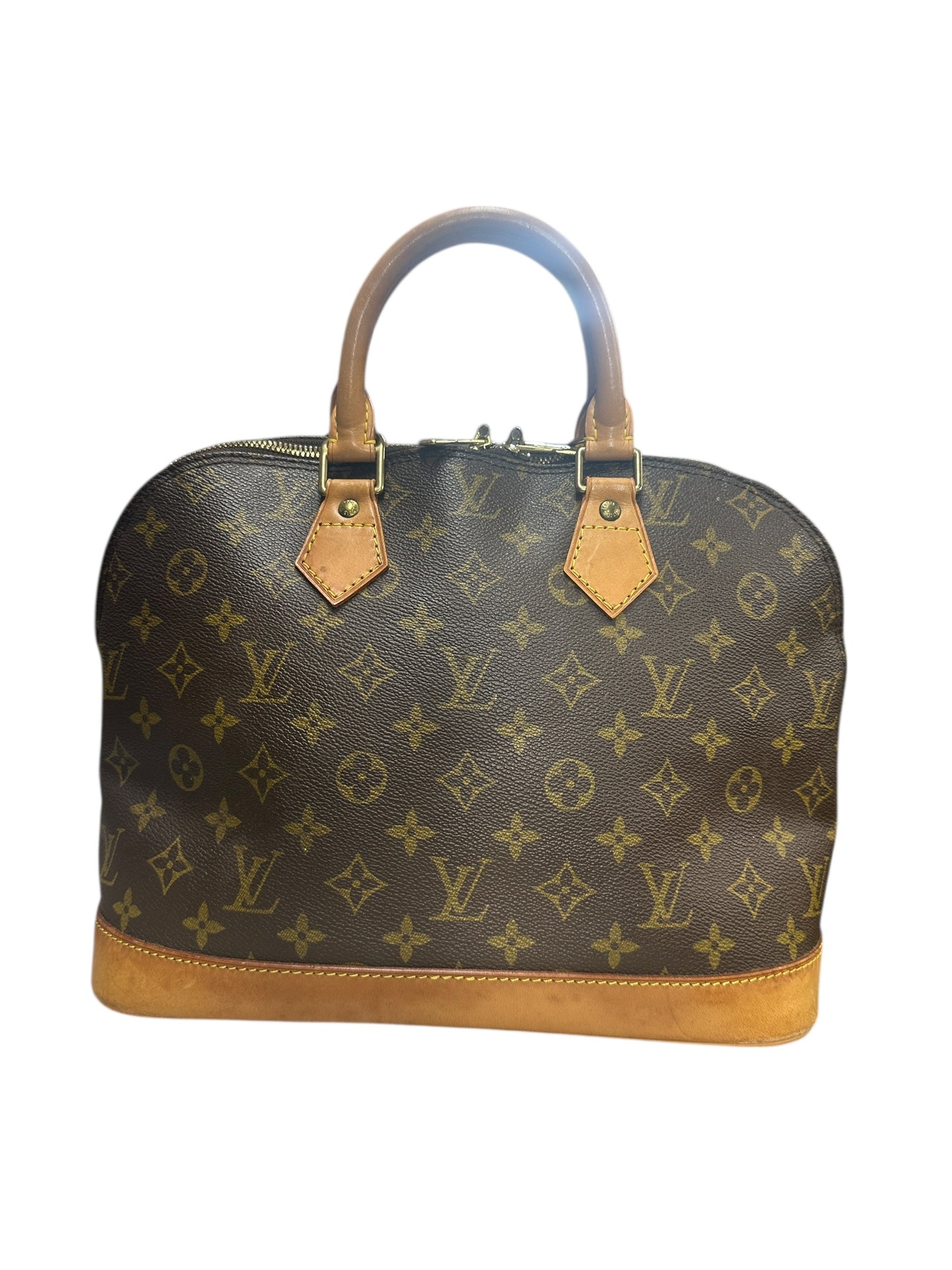 LOUIS VUITTON Monogram Alma PM Handbag Brown Gold Hardware LO2275