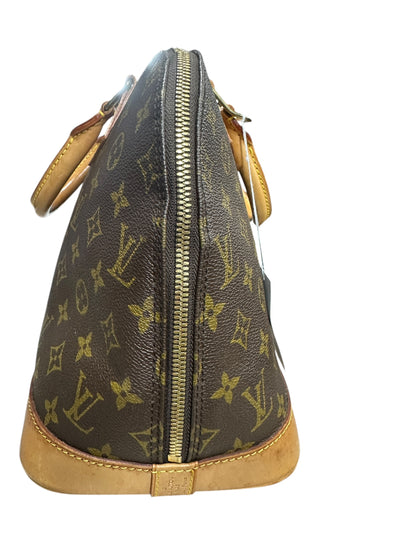 LOUIS VUITTON Monogram Alma PM Handbag Brown Gold Hardware LO2275