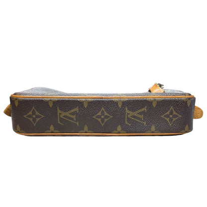 LOUIS VUITTON Monogram Marly Bandouliere Crossbody Bag Brown Gold Hardware LO2304