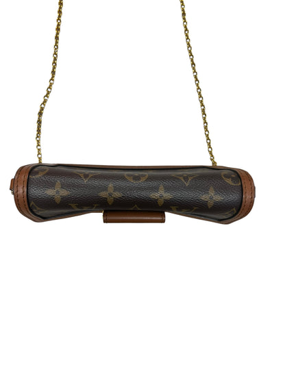 LOUIS VUITTON Monogram Reverse Dauphine Wallet on Chain Brown Gold Hardware LO2313