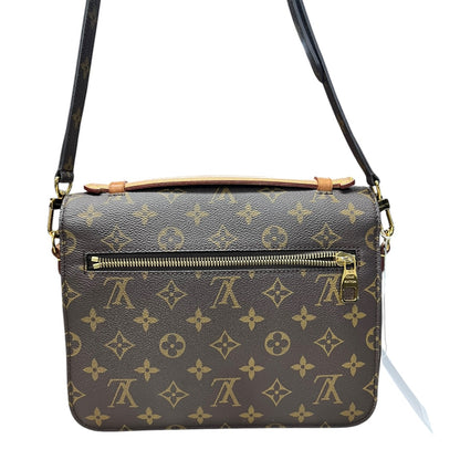 LOUIS VUITTON Monogram Pochette Metis Crossbody Bag Brown Gold Hardware LO2307