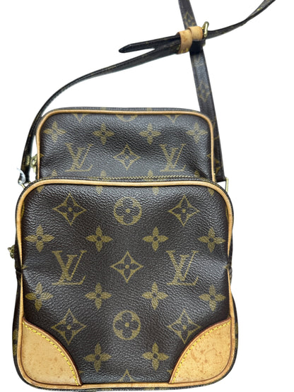 LOUIS VUITTON Monogram Danube Crossbody Bag Brown Gold Hardware LO2301