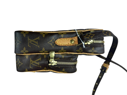 LOUIS VUITTON Monogram Danube Crossbody Bag Brown Gold Hardware LO2301