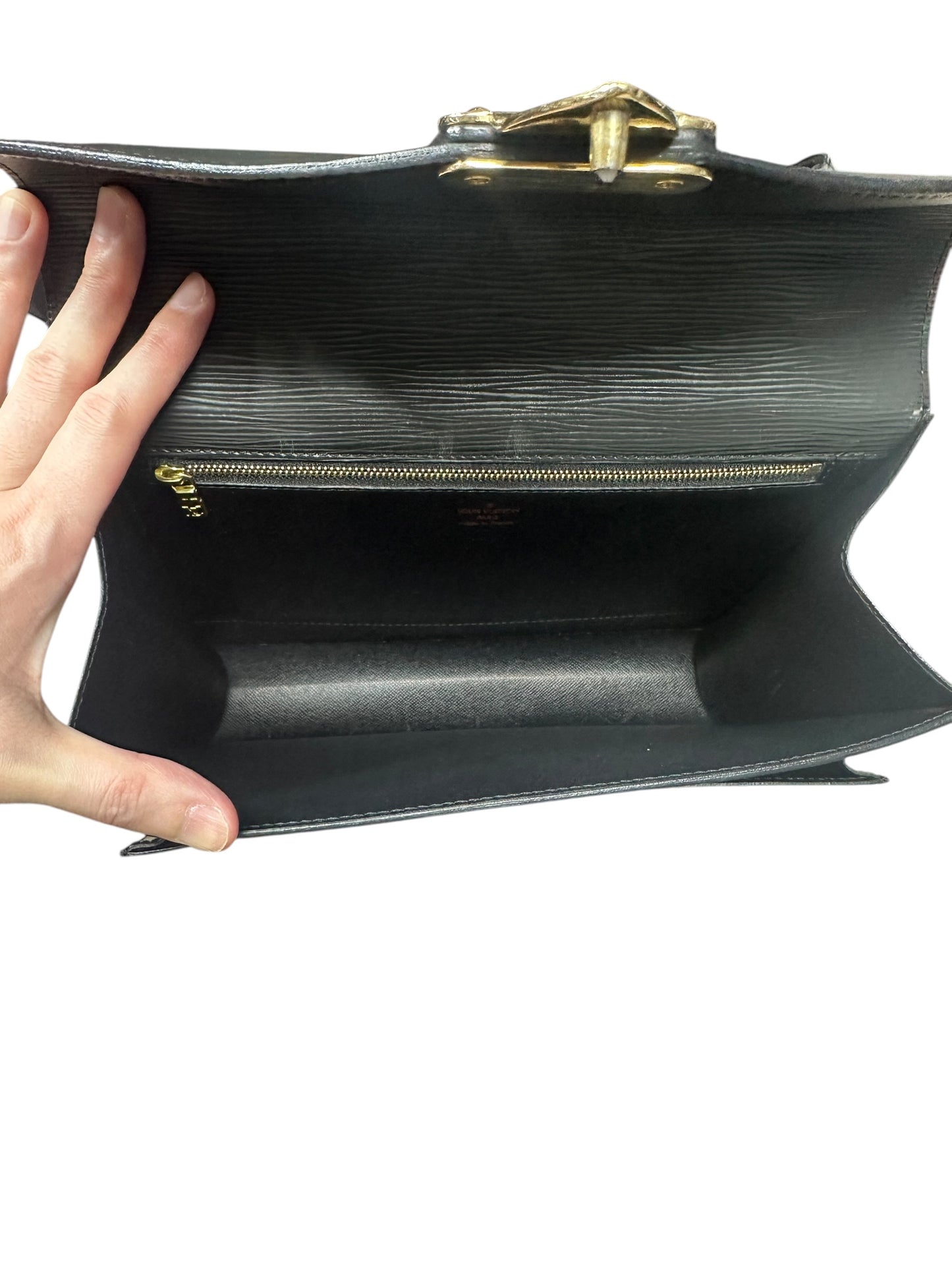 LOUIS VUITTON Epi Locky BB Handbag Black Gold Hardware LO2310