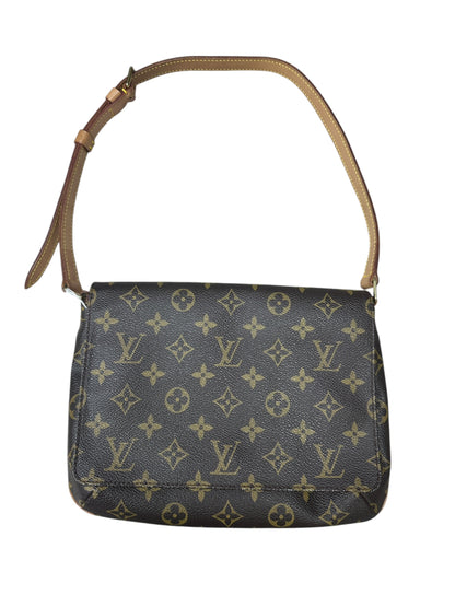 LOUIS VUITTON Monogram Musette Salsa Shoulder Bag Brown Gold Hardware LO2317