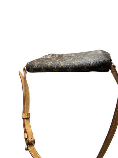 LOUIS VUITTON Monogram Musette Salsa Shoulder Bag Brown Gold Hardware LO2317