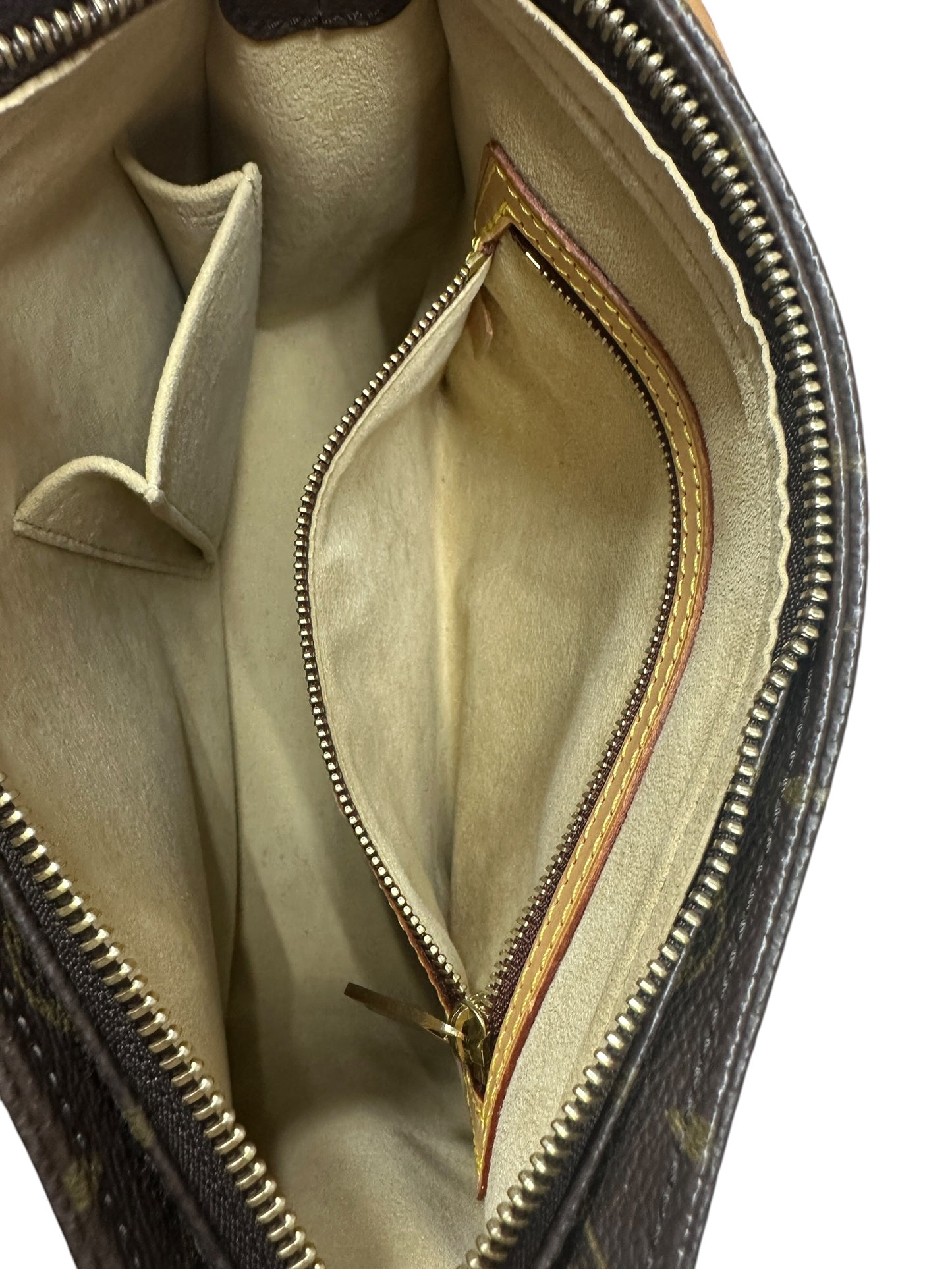 LOUIS VUITTON Monogram Looping MM Shoulder Bag Brown Gold Hardware LO2318