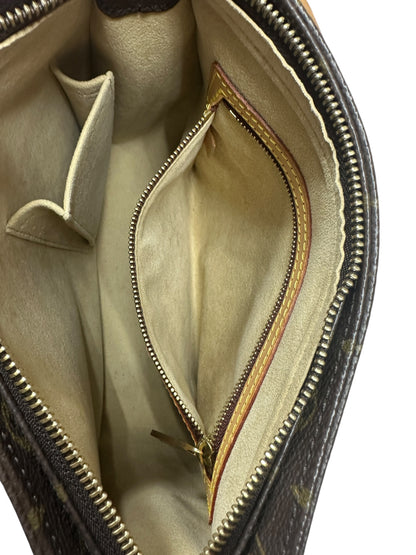 LOUIS VUITTON Monogram Looping MM Shoulder Bag Brown Gold Hardware LO2318