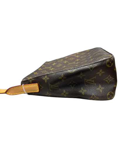 LOUIS VUITTON Monogram Looping MM Shoulder Bag Brown Gold Hardware LO2318