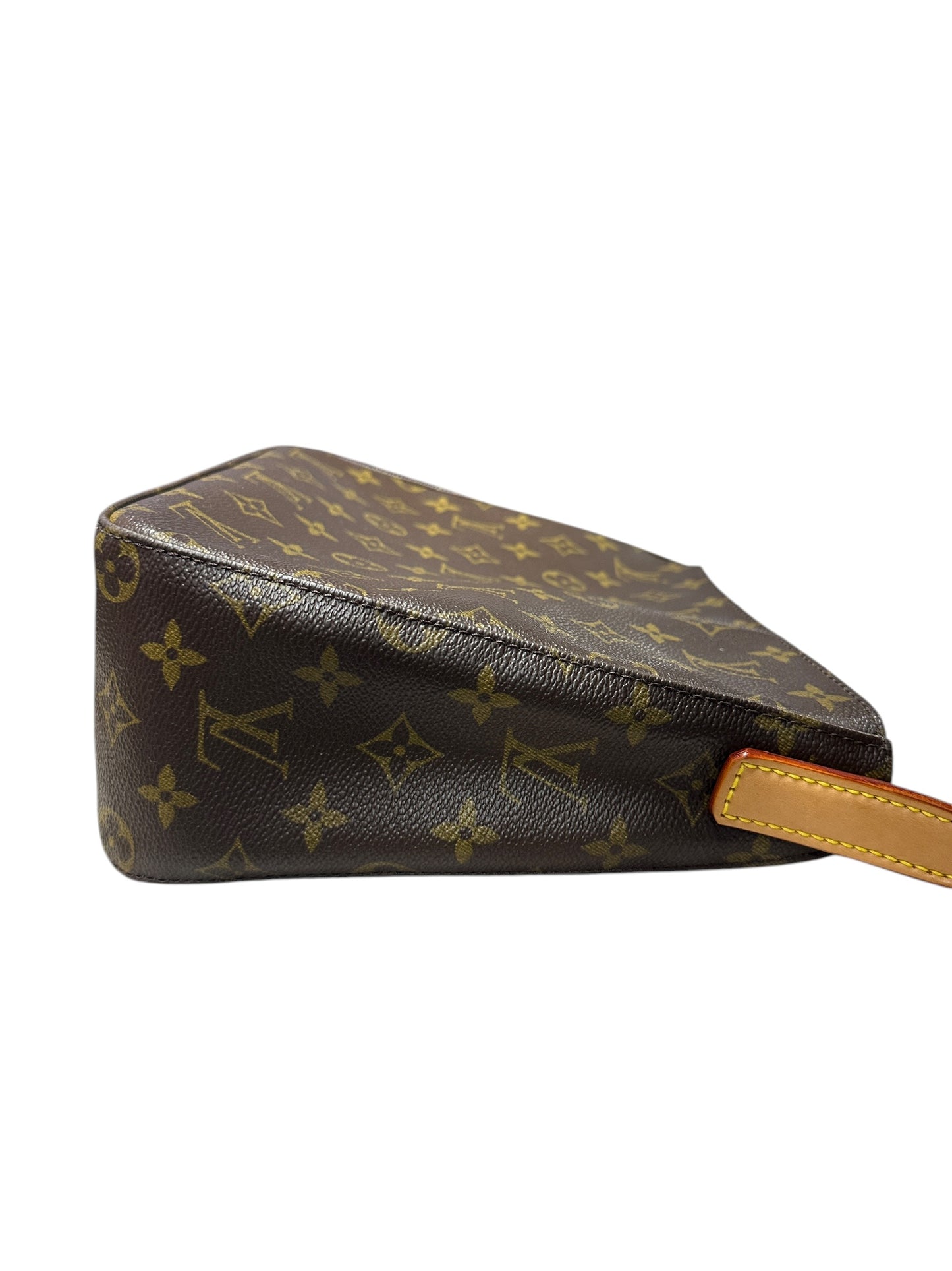 LOUIS VUITTON Monogram Looping MM Shoulder Bag Brown Gold Hardware LO2318