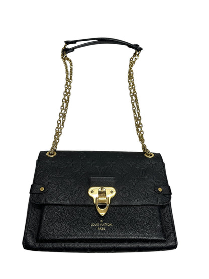 LOUIS VUITTON Empreinte Leather Flap Shoulder Bag Shoulder Bag Black Gold Hardware LO2346