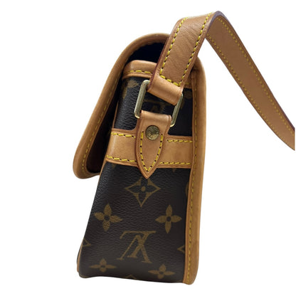 LOUIS VUITTON Monogram Saint Cloud PM Crossbody Bag Brown Gold Hardware LO2331