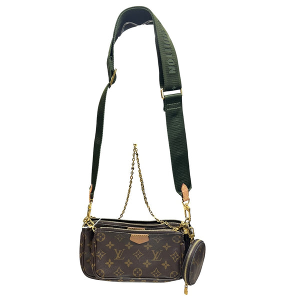 LOUIS VUITTON Monogram Multi Pochette Accessoires Crossbody Bag Brown Gold Hardware LO2342