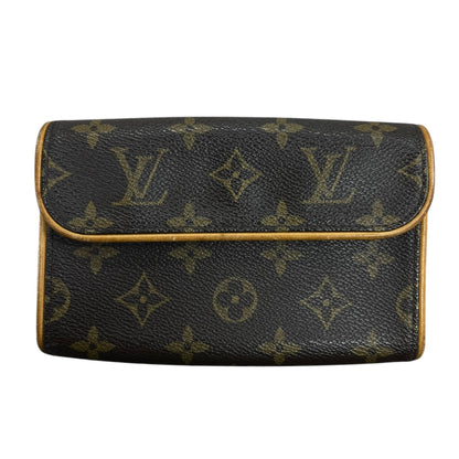 LOUIS VUITTON Monogram Pochette Florentine Pouch Brown Gold Hardware LO2338