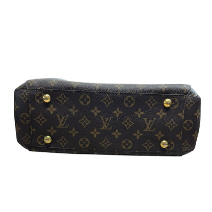 LOUIS VUITTON Monogram Montaigne MM Handbag Brown Gold Hardware LO2347