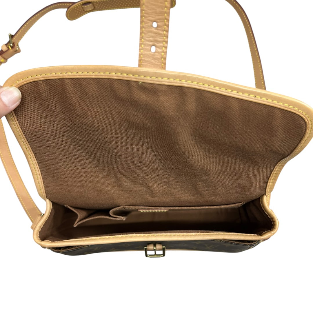 LOUIS VUITTON Monogram Saint Cloud PM Crossbody Bag Brown Gold Hardware LO2331