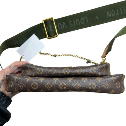 LOUIS VUITTON Monogram Multi Pochette Accessoires Crossbody Bag Brown Gold Hardware LO2342