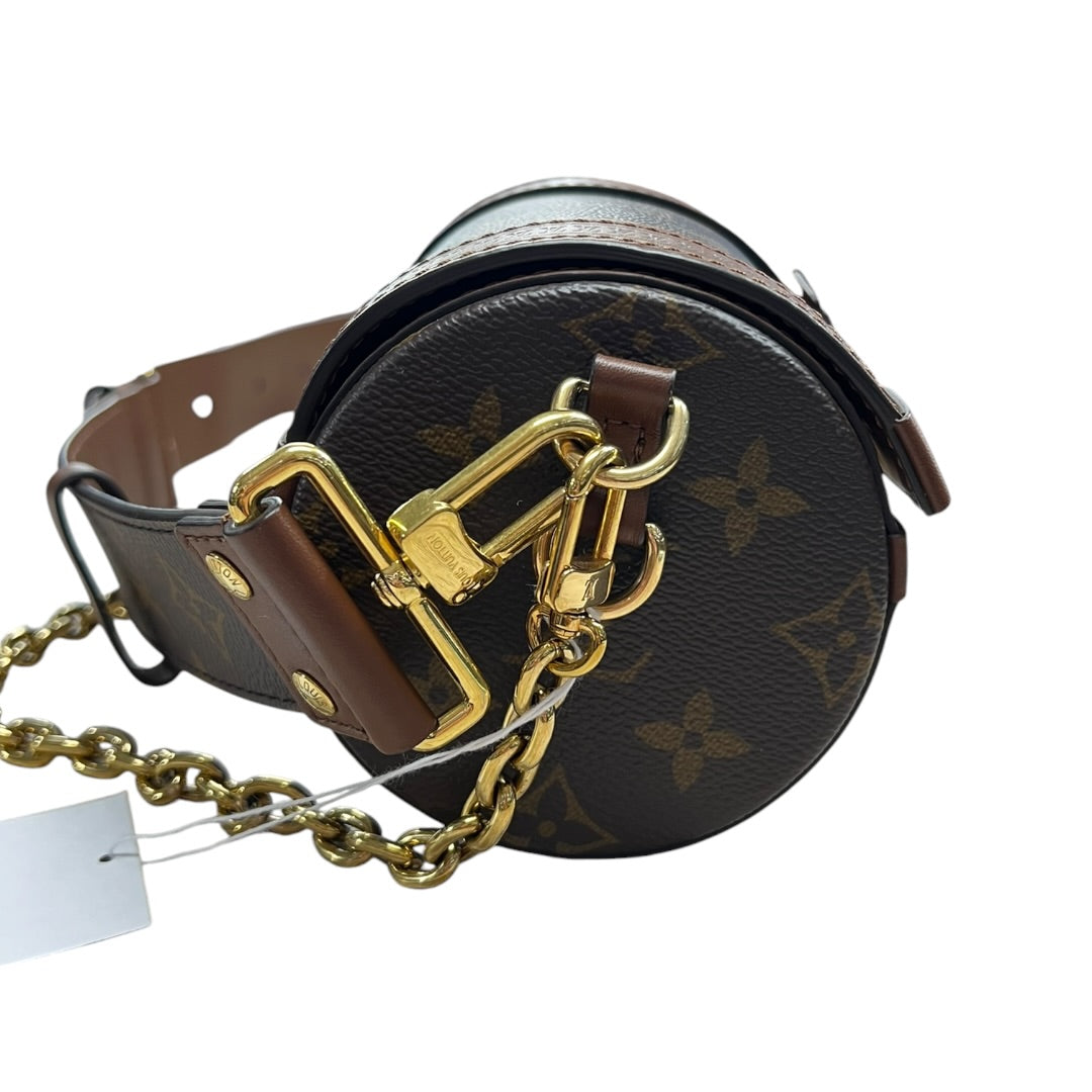 LOUIS VUITTON Monogram Papillon Trunk Shoulder Bag Brown Gold Hardware LO2359