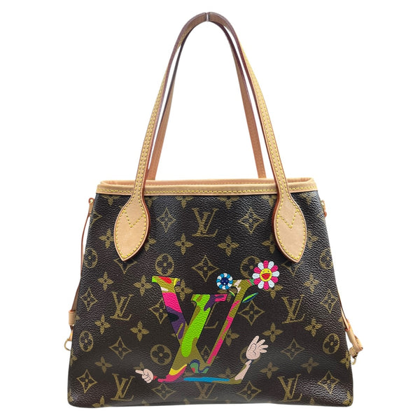 LOUIS VUITTON Monogram Neverfull MM Takashi Murakami Tote Bag Brown Gold Hardware LO2351