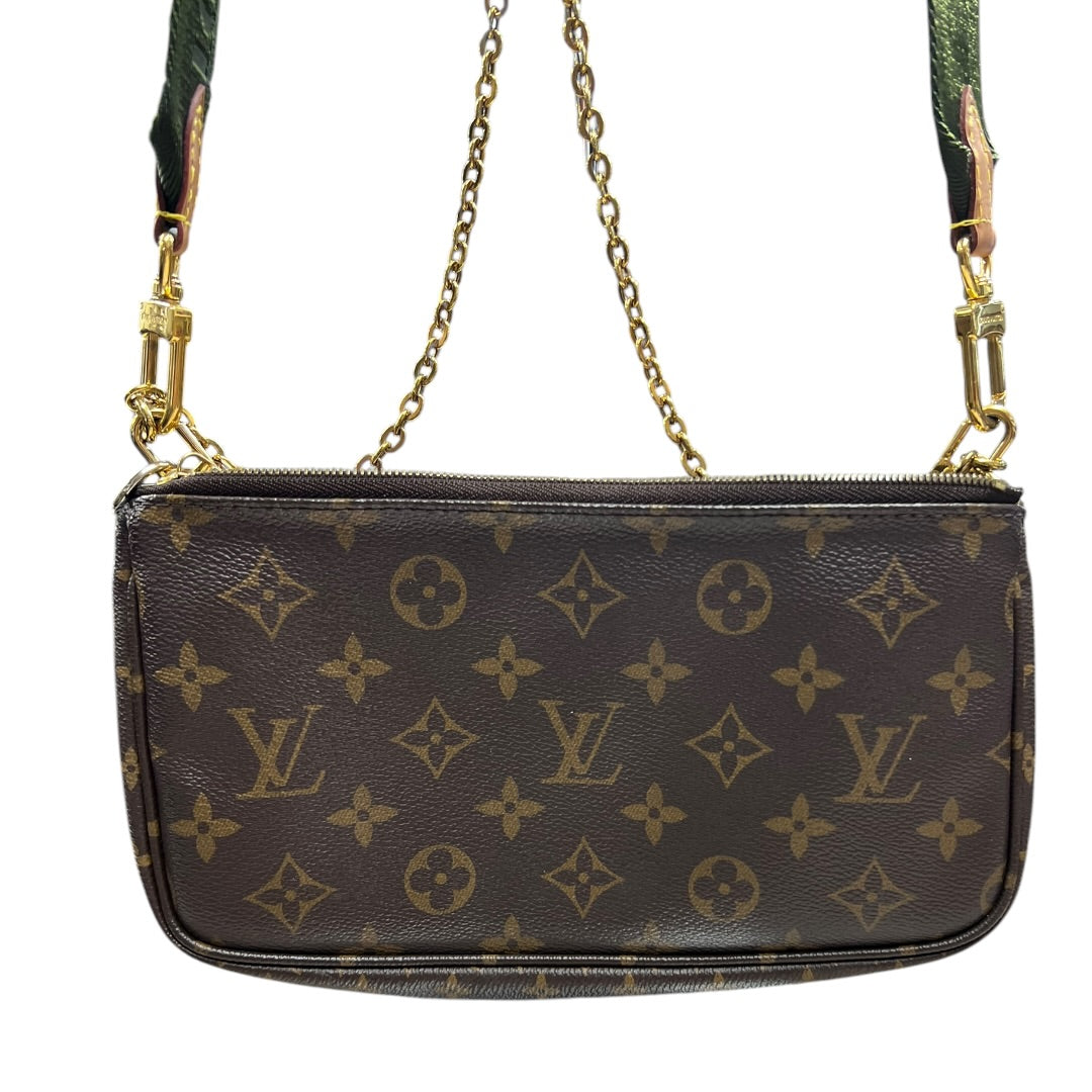 LOUIS VUITTON Monogram Multi Pochette Accessoires Crossbody Bag Brown Gold Hardware LO2342