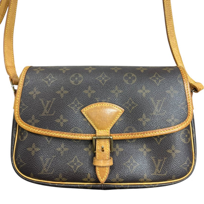 LOUIS VUITTON Monogram Sologne Crossbody Bag Brown Gold Hardware LO2358