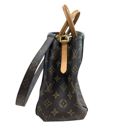 LOUIS VUITTON Monogram Montaigne MM Handbag Brown Gold Hardware LO2347