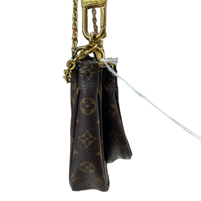 LOUIS VUITTON Monogram Multi Pochette Accessoires Crossbody Bag Brown Gold Hardware LO2342